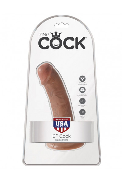 Фаллоимитатор-мулат на присоске 6 Cock - 15,2 см. Фаллоимитатор-мулат на присоске 6 Cock - 15,2 см.
