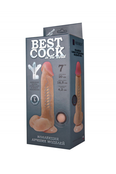 Телесный фаллоимитатор на присоске F F BEST COCK 7 - 20 см. Телесный фаллоимитатор на присоске F F BEST COCK 7 - 20 см.