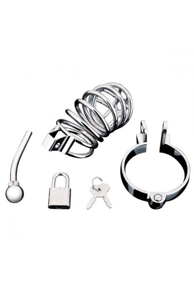 Серебристая клетка для члена Urethral Play Cage Серебристая клетка для члена Urethral Play Cage