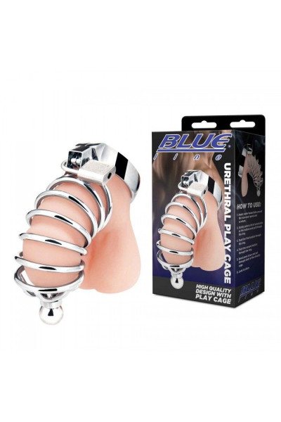 Серебристая клетка для члена Urethral Play Cage Серебристая клетка для члена Urethral Play Cage