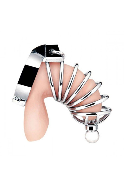 Серебристая клетка для члена Urethral Play Cage Серебристая клетка для члена Urethral Play Cage