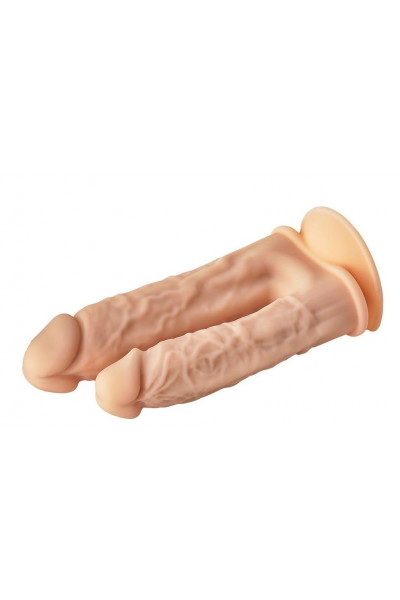 Телесный анально-вагинальный фаллоимитатор Double Penetrator - 19,5 см. Телесный анально-вагинальный фаллоимитатор Double Penetrator - 19,5 см.