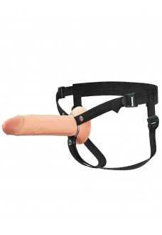 Полый страпон на ремнях 8’’ Hollow Silicone Strap-on