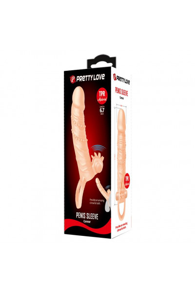 Телесная удлиняющая вибронасадка Penis Sleeve Connor - 17 см. Телесная удлиняющая вибронасадка Penis Sleeve Connor - 17 см.
